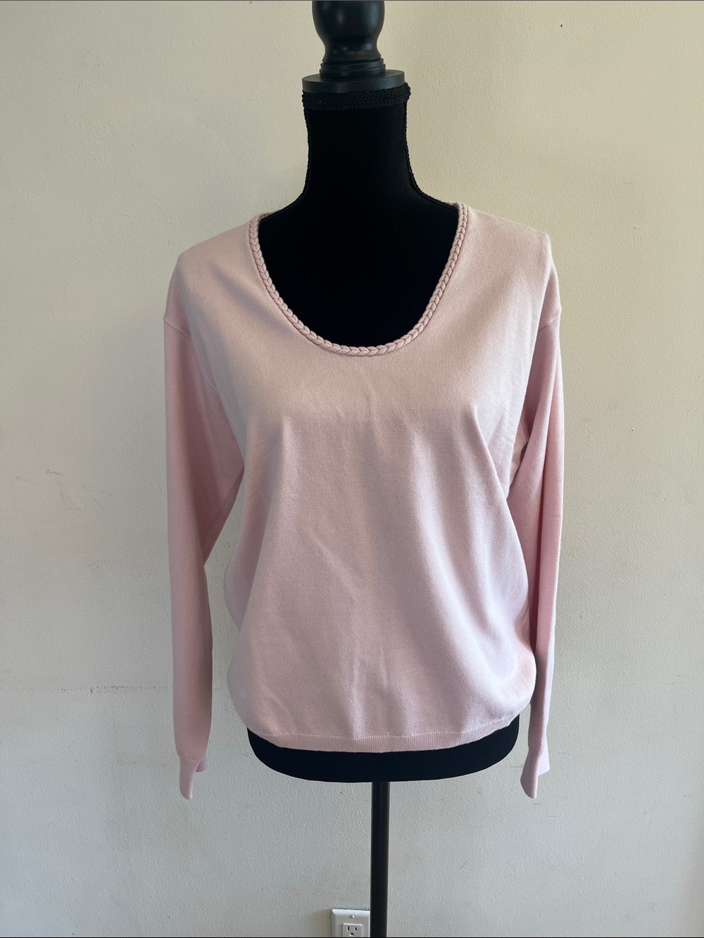 Cabi Braided Neck Pullover 6661
